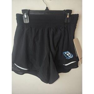 Lululemon Hotty Hot 4" Lined Shorts Black Utah Mammoth Size 4 NWT